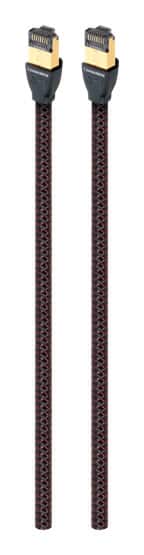 Angle. AudioQuest - RJE Cinnamon 2.5' Ethernet Cable - Black/Red.