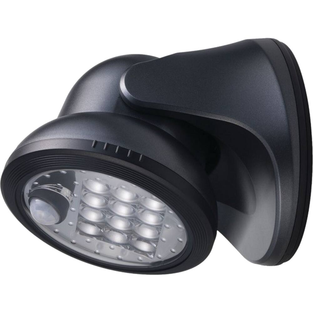 Front. Light It! - 12-LED Wireless Porch Light - Charcoal.