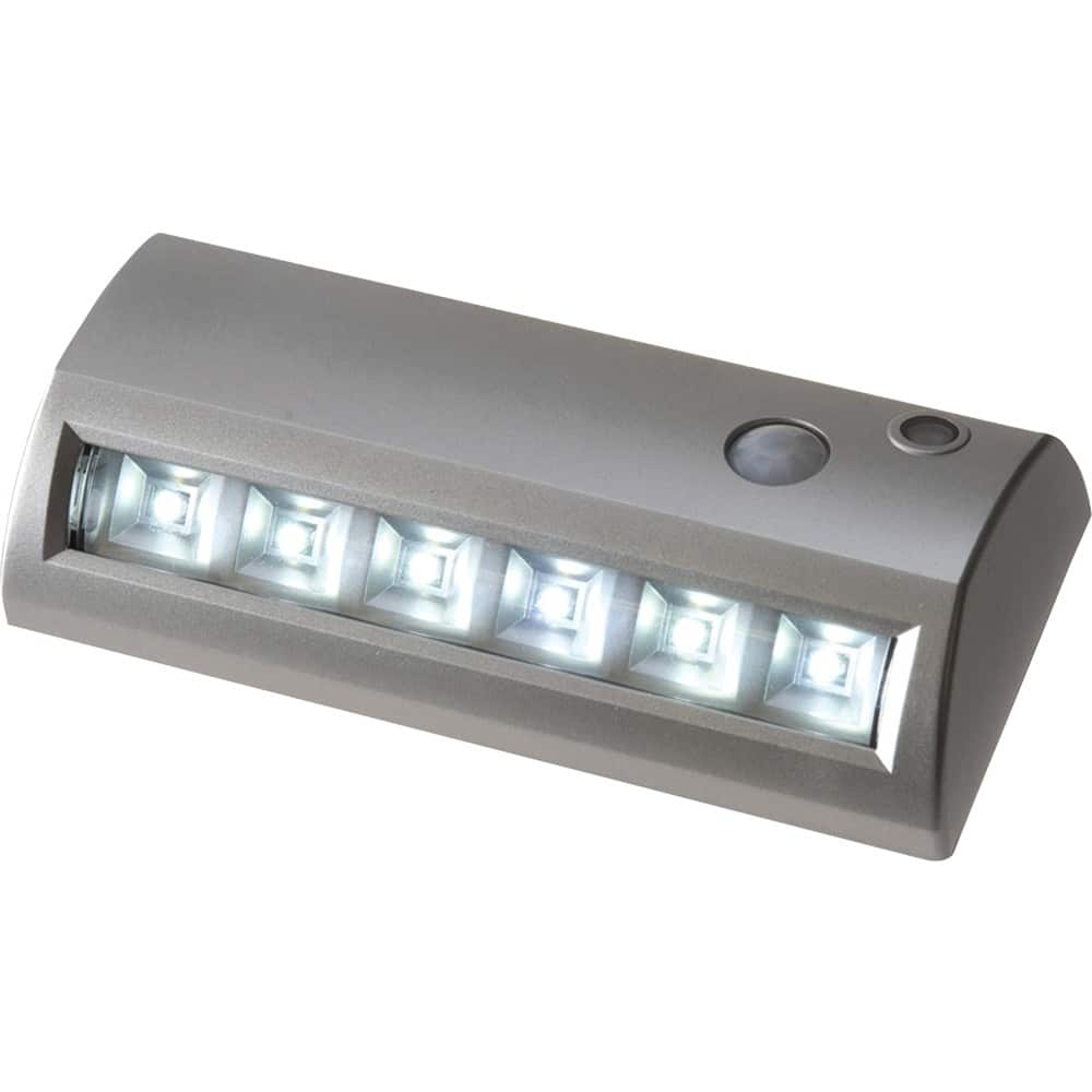 Front. Fulcrum - 6-LED Motion Activated Path Light - Silver.