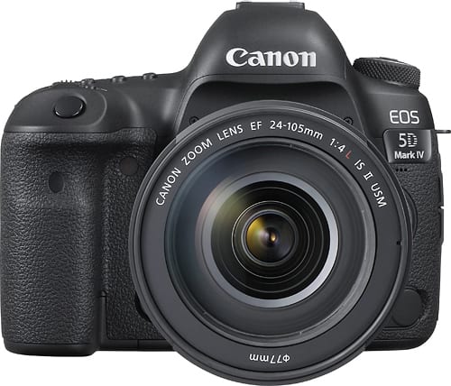 Canon - EOS 5D Mark IV DSLR Camera with 24-105mm f/4L IS II USM Lens - Larger Front