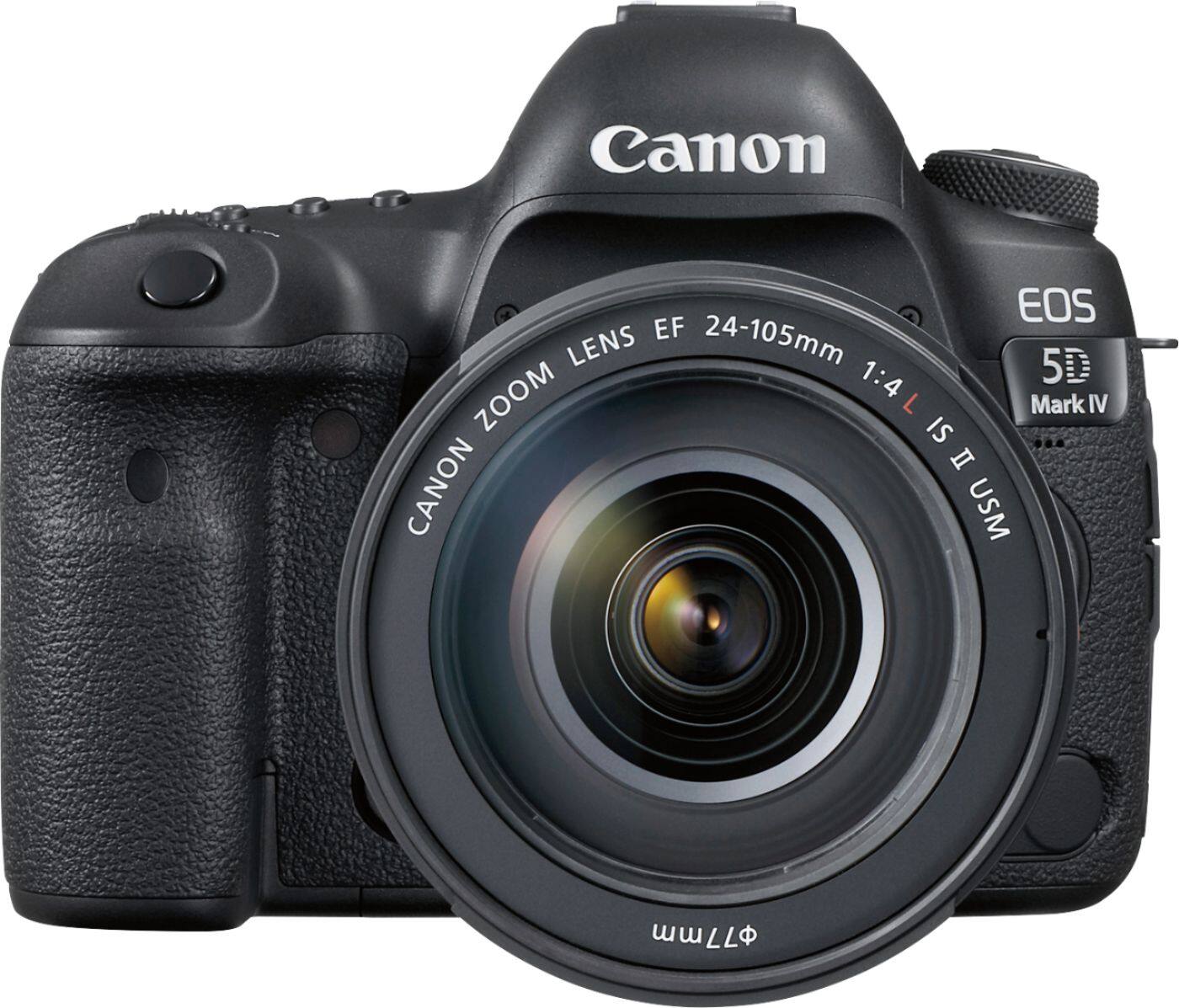 Canon - EOS 5D Mark IV DSLR Camera with EF 24-105mm f/4L IS II USM Lens - Black