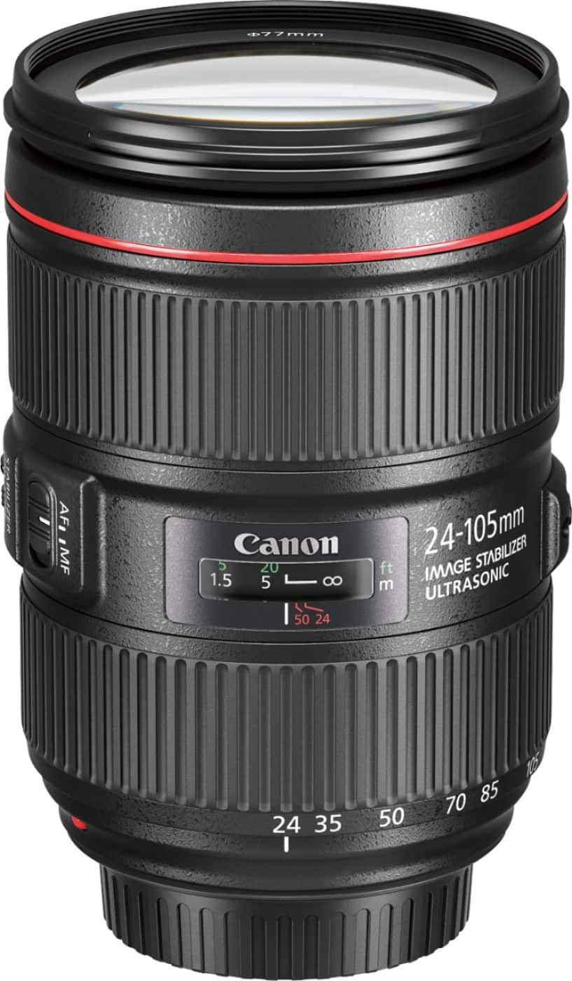 Alt View 11. Canon - EF24-105mm F4L IS II USM Zoom Lens for Canon EOS DSLR Cameras - Black.