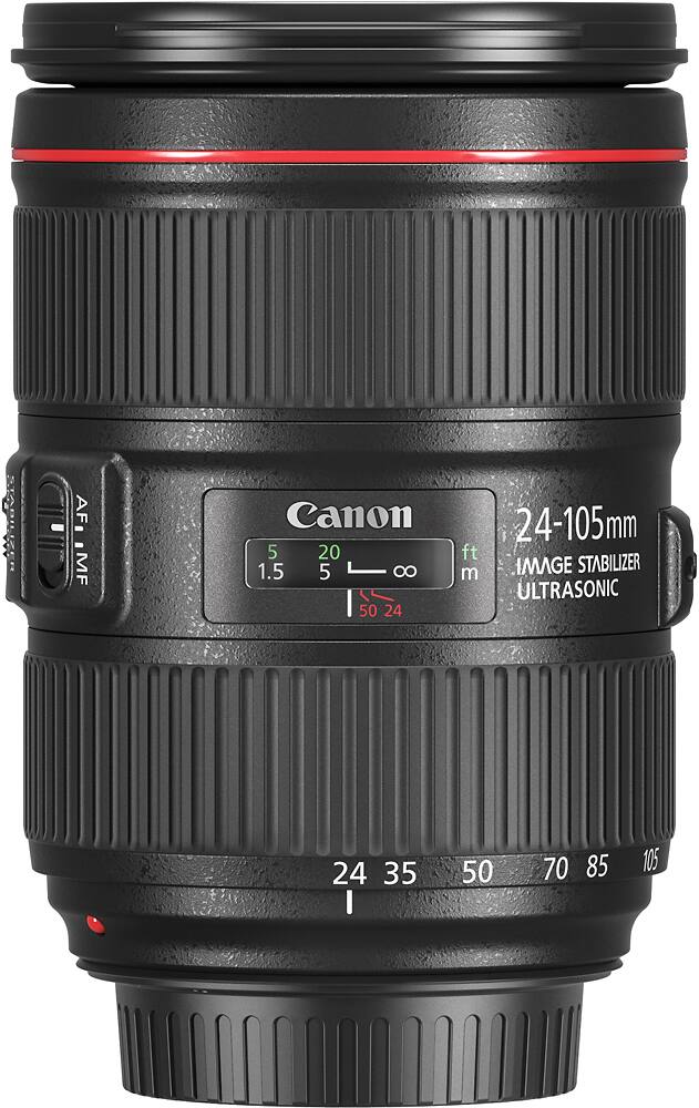 Alt View 12. Canon - EF24-105mm F4L IS II USM Zoom Lens for Canon EOS DSLR Cameras - Black.