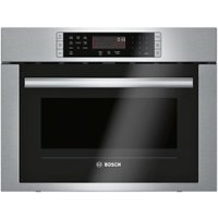 Bosch - 500 Series 1.6 Cu. Ft. Convection Built-In Microwave - Stainless Steel - Front_Zoom