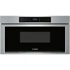 Front. Bosch - 800 Series 1.2 Cu. Ft. Built-In Microwave - Stainless Steel.