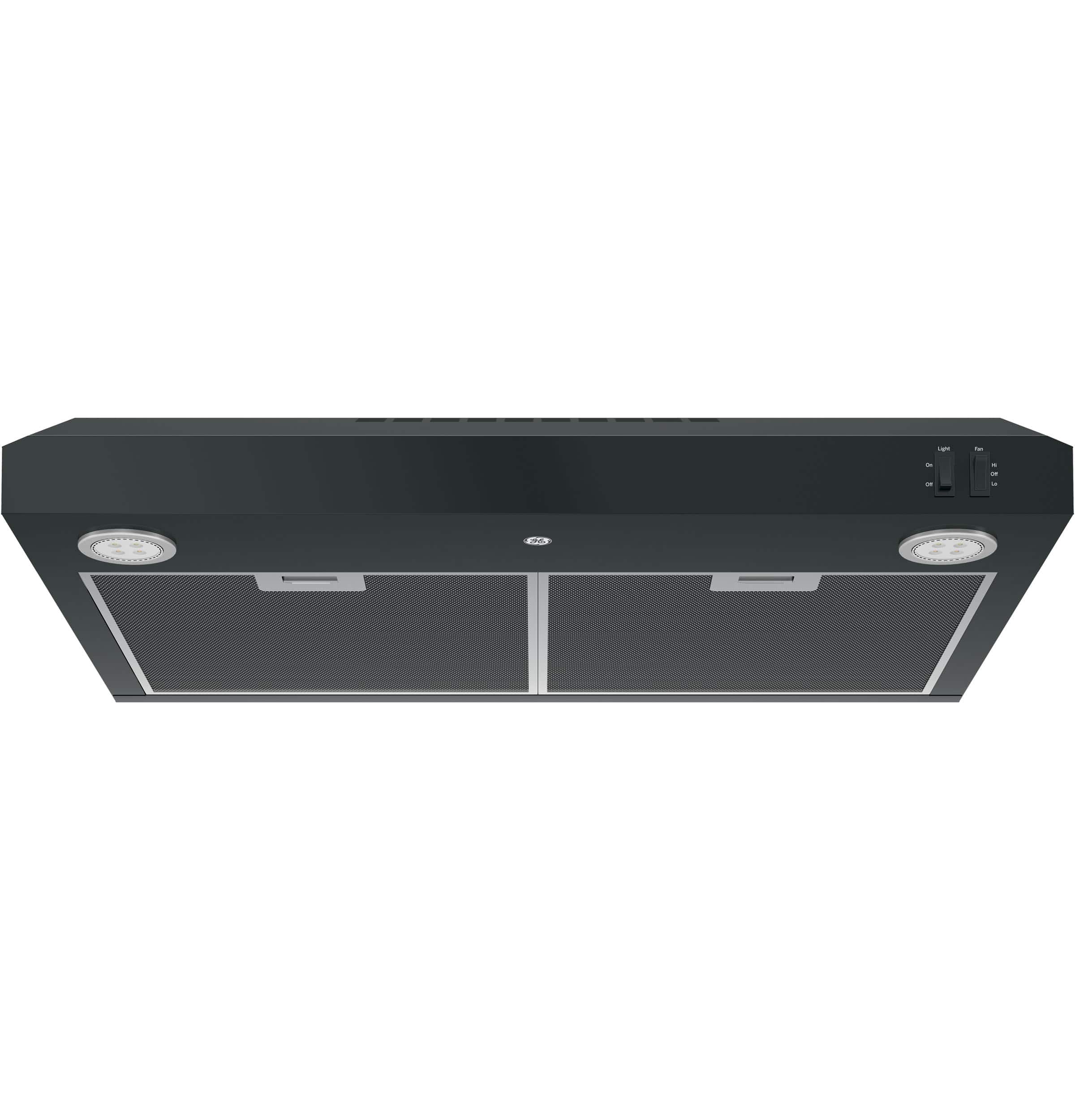 GE 30 inches Convertible Under Range Hood Black on Black