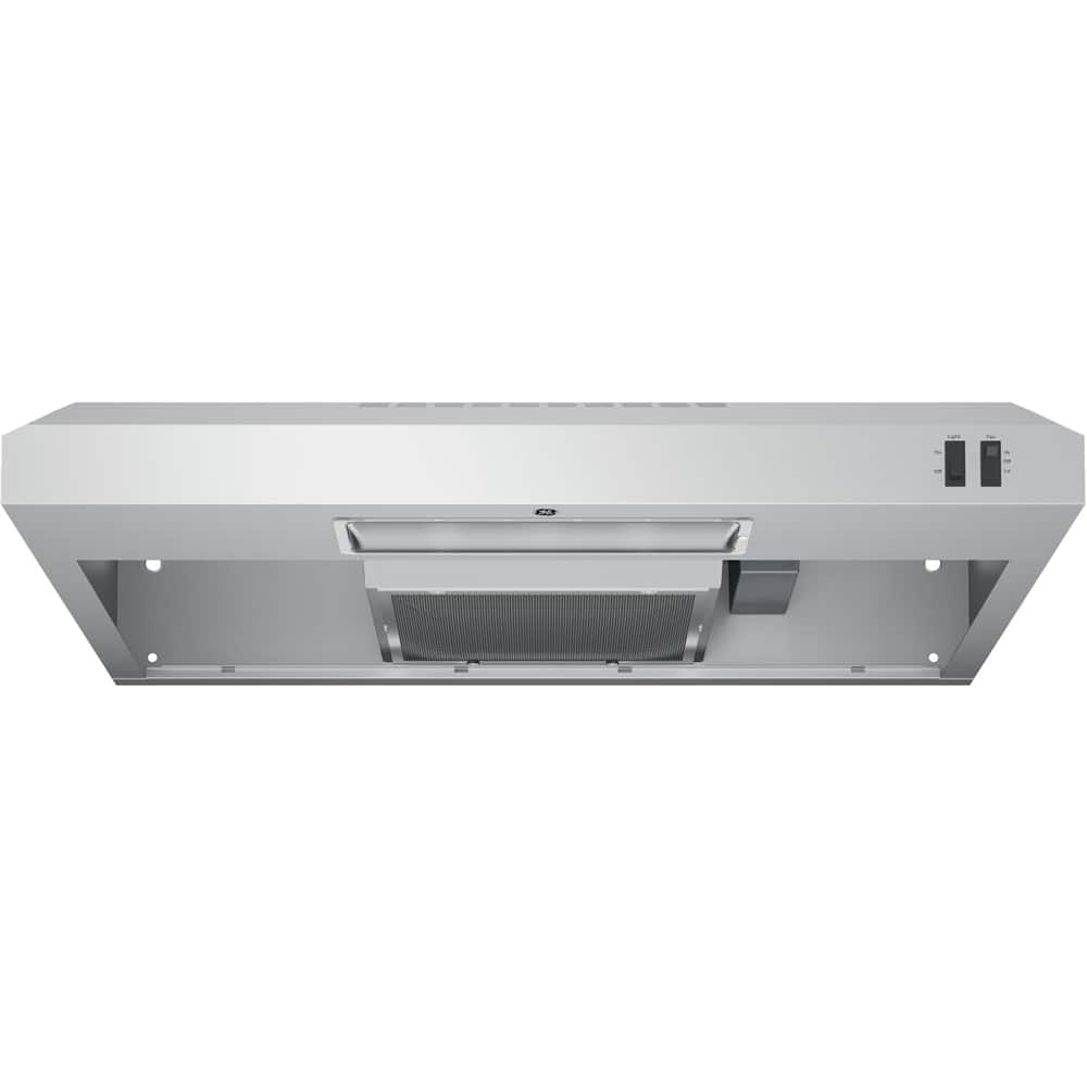 GE - 30 inches - Convertible - Under cabinet Range Hood - Stainless Steel - Front_Zoom