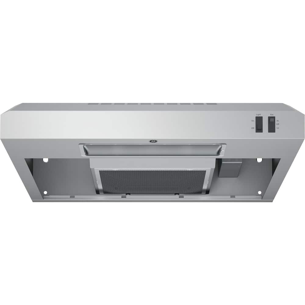 GE - 24" Convertible Range Hood - Stainless steel - Larger Front