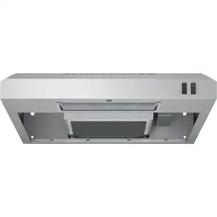 Front. GE - 24" Convertible Range Hood - Stainless steel.