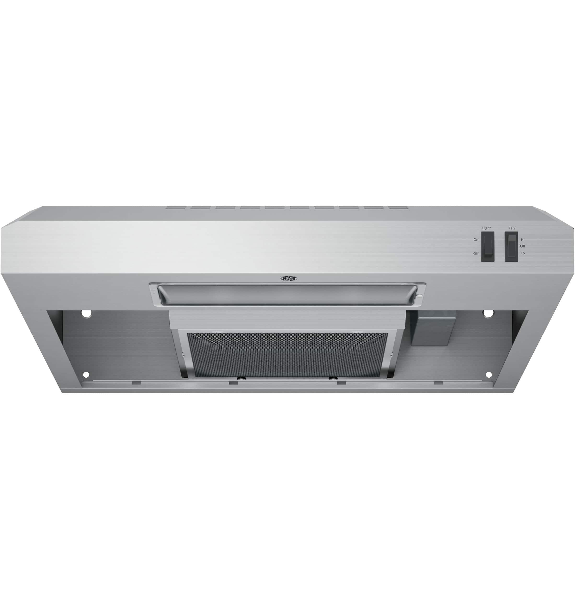 Alt View 12. GE - 24" Convertible Range Hood - Stainless steel.