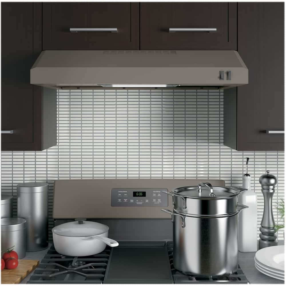 Alt View 12. GE - 30" Convertible Range Hood - Slate.