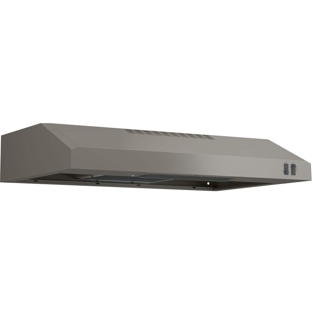 Left. GE - 30" Convertible Range Hood - Slate.