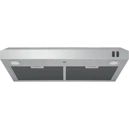 Front. GE - 30" Convertible Range Hood - Stainless steel.