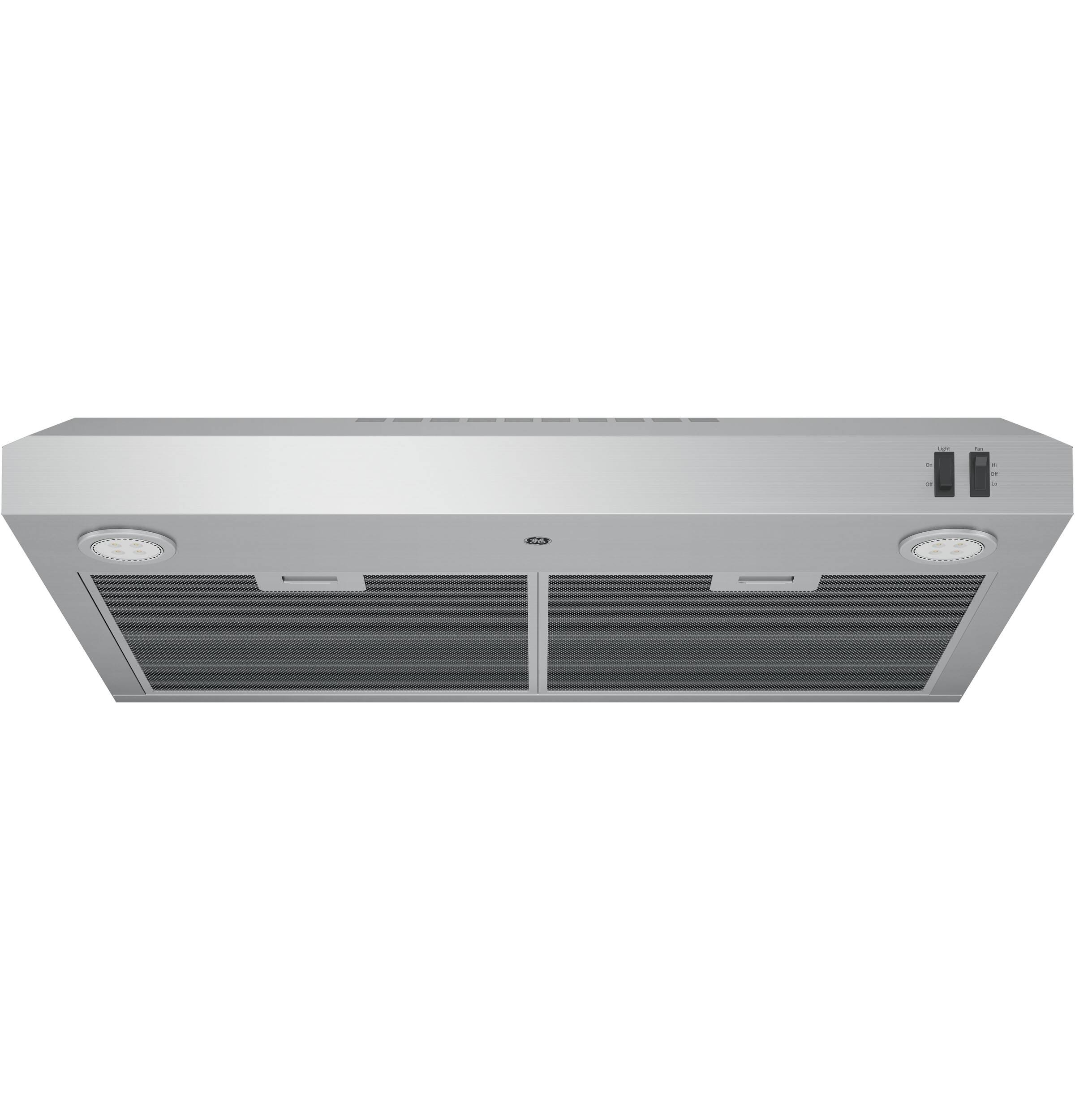 Alt View 12. GE - 30" Convertible Range Hood - Stainless steel.