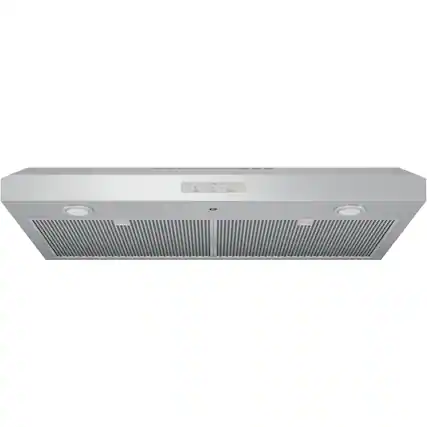 Front. GE Profile - 36" Convertible Range Hood - Stainless Steel.