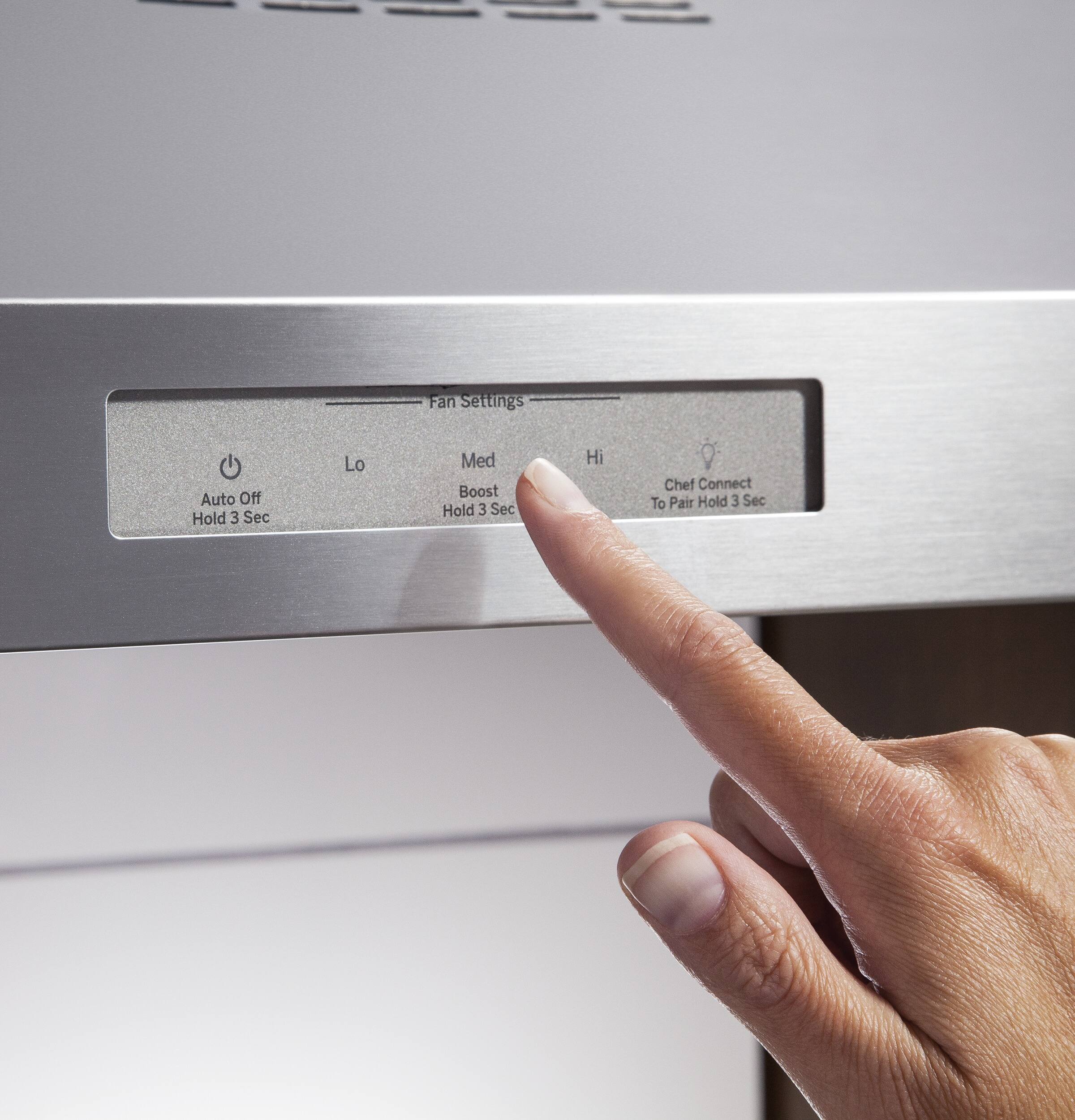 Alt View 14. GE Profile - 36" Convertible Range Hood - Stainless Steel.