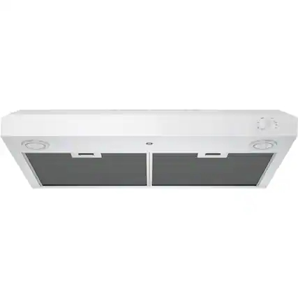 Front. GE - 30" Convertible Range Hood - White.