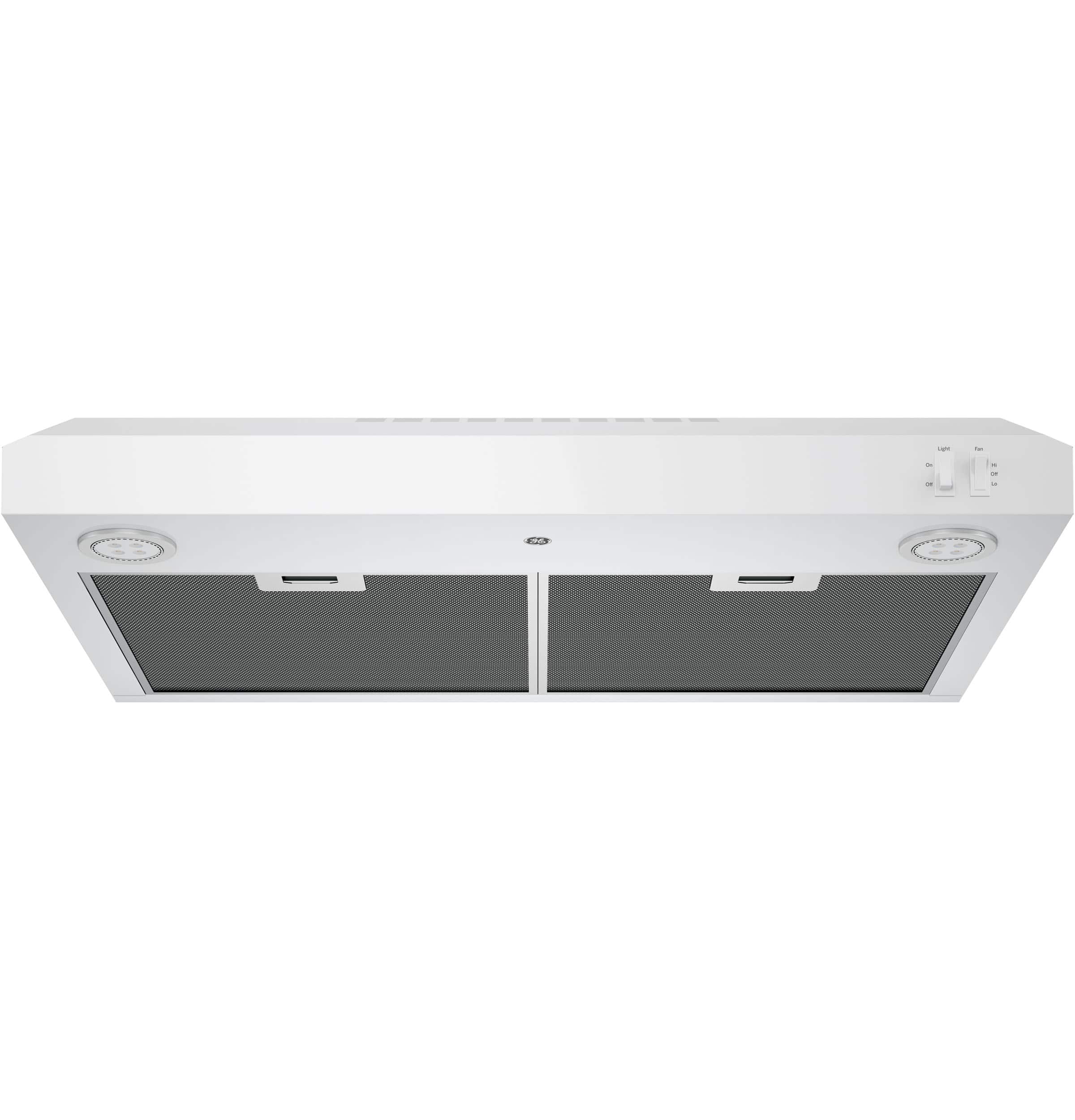 Alt View 12. GE - 30" Convertible Range Hood - White.