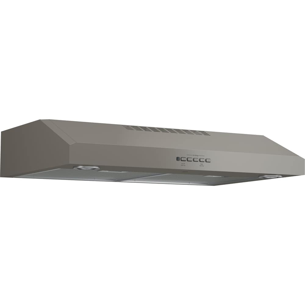 Left. GE - 30" Convertible Range Hood - Slate.