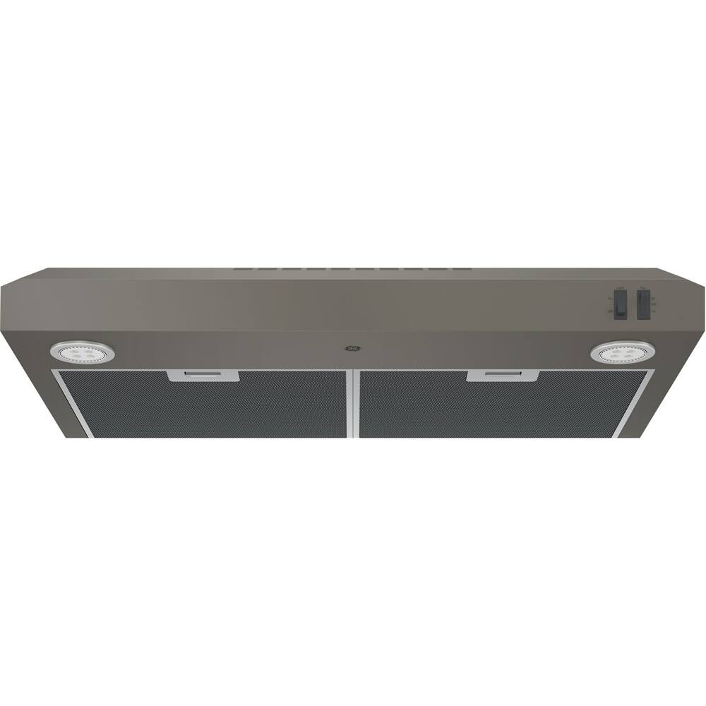 GE - 30" Convertible Range Hood - Slate - Larger Front