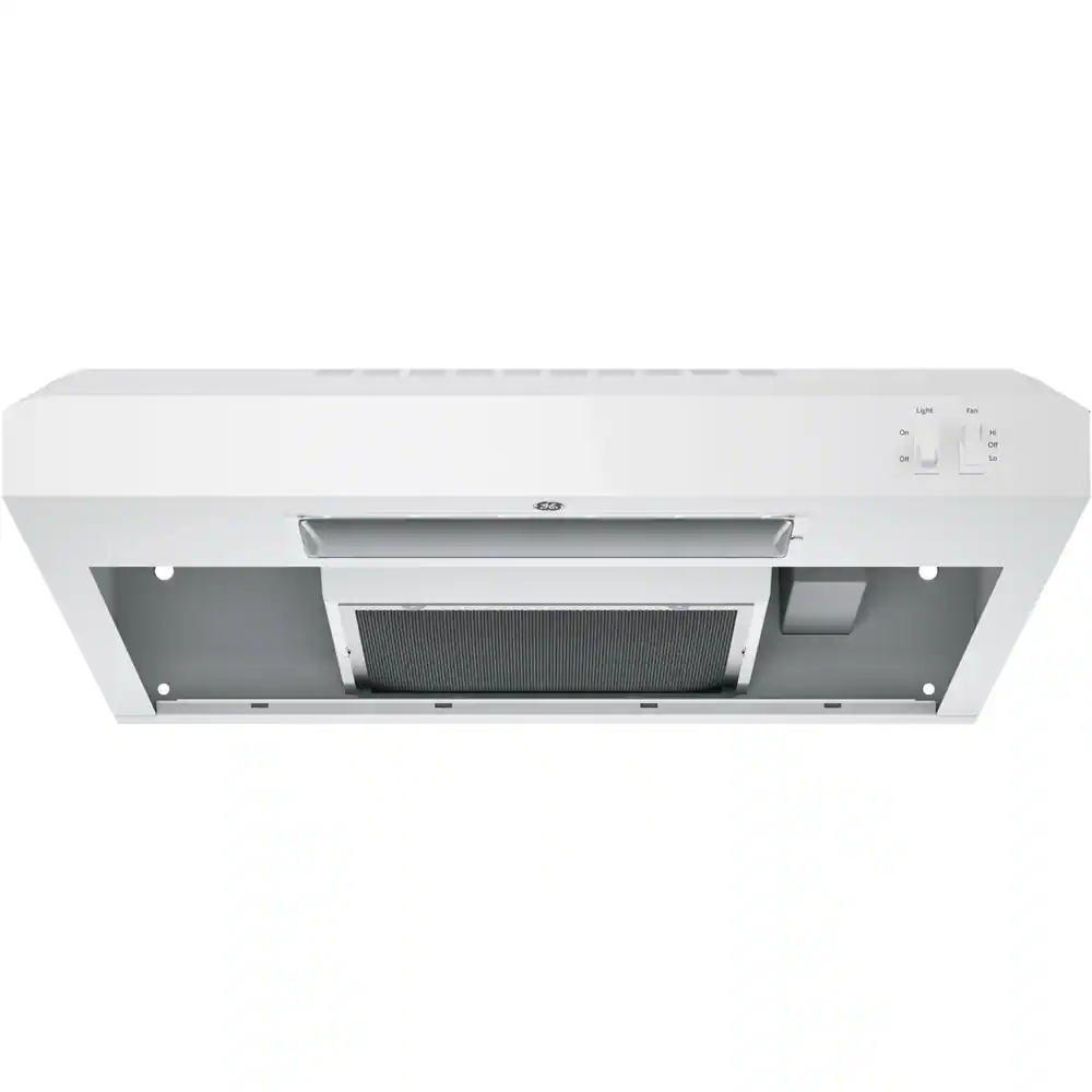 GE - 24 inches - Convertible - Under cabinet Range Hood - White