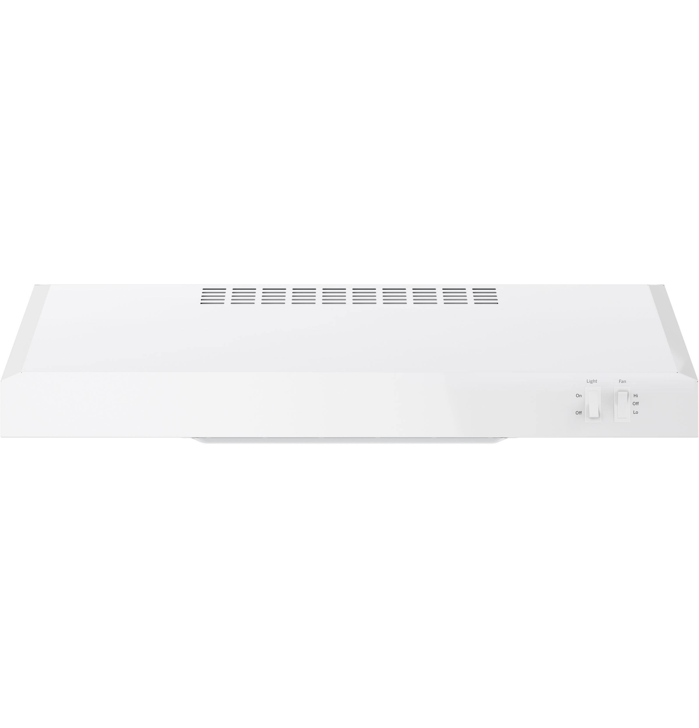 Alt View 11. GE - 24" Convertible Range Hood - White.