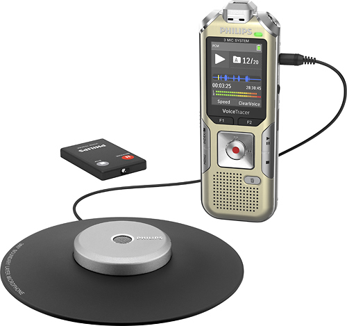 Philips - Voice Tracer Audio Recorder - Champagne/silver shadow