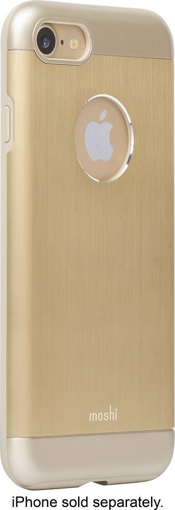 Angle. Moshi - iGlaze Armour Case for Apple® iPhone® 7 - Satin gold.