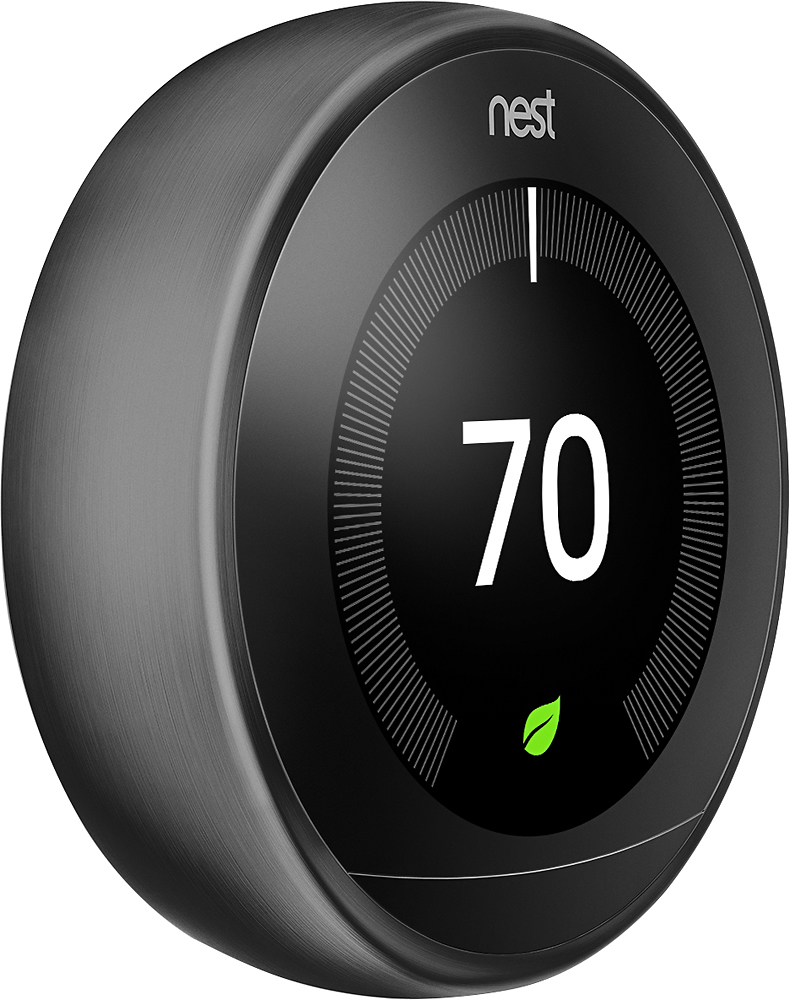 Nest 3rd Generation Learning Black Programmable Thermostat T3016US 