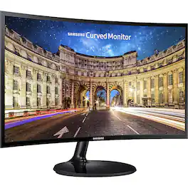Samsung - 27" Curved 390 Series Business Monitor - Black