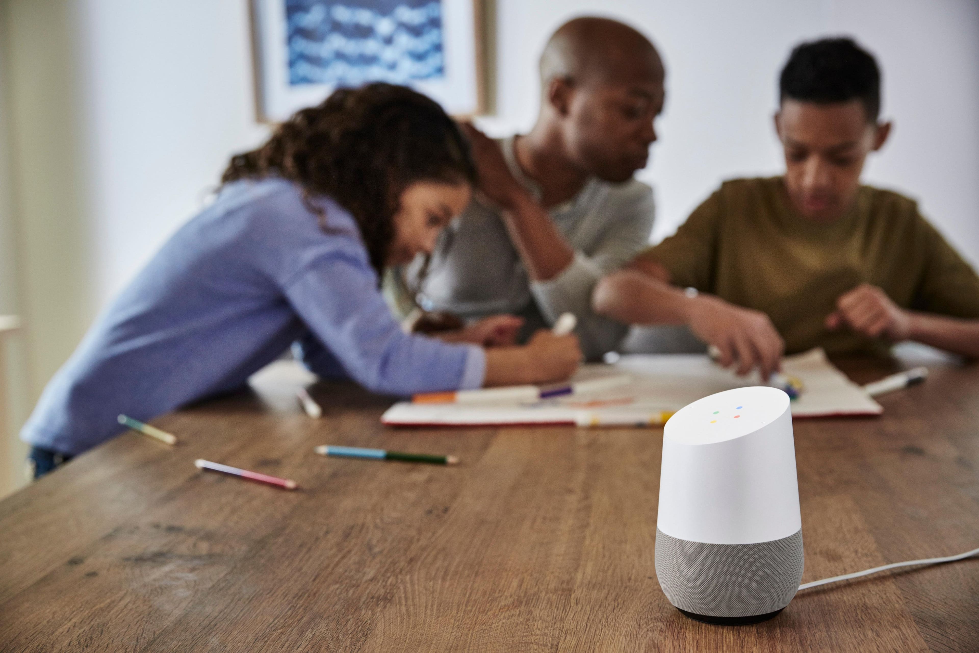 Alt View 19. Google - Home - Smart Speaker with Google Assistant - White/Slate.