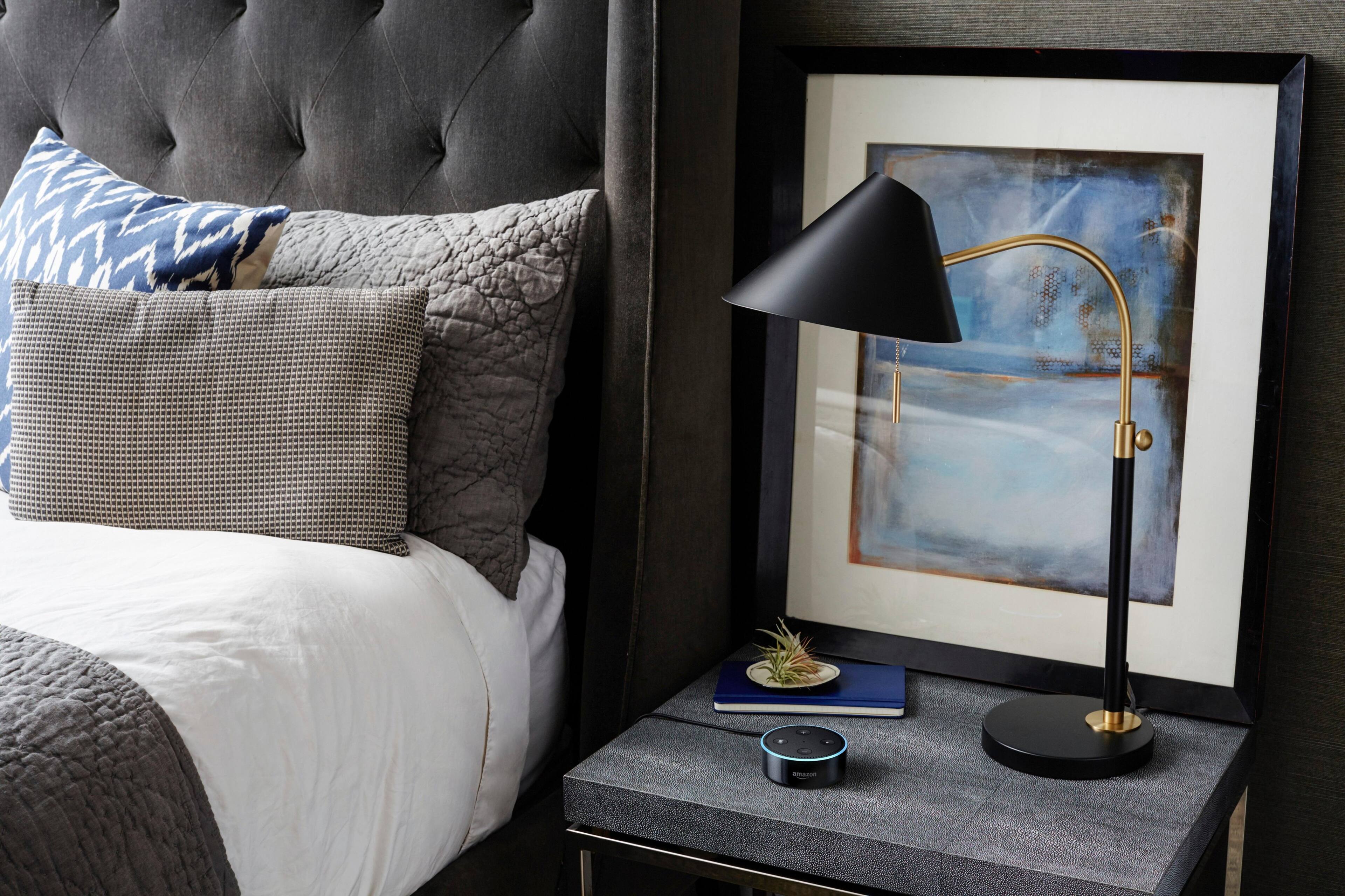 Alt View 13. Amazon - Echo Dot (2nd generation) - Smart Speaker with Alexa - Black.