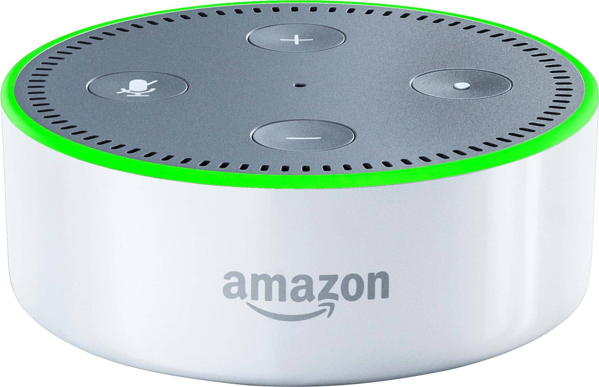 Alt View 12. Amazon - Echo Dot (2nd generation) - Smart Speaker with Alexa - White.