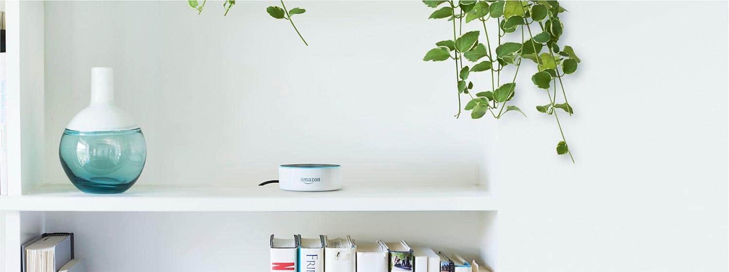 Alt View 16. Amazon - Echo Dot (2nd generation) - Smart Speaker with Alexa - White.