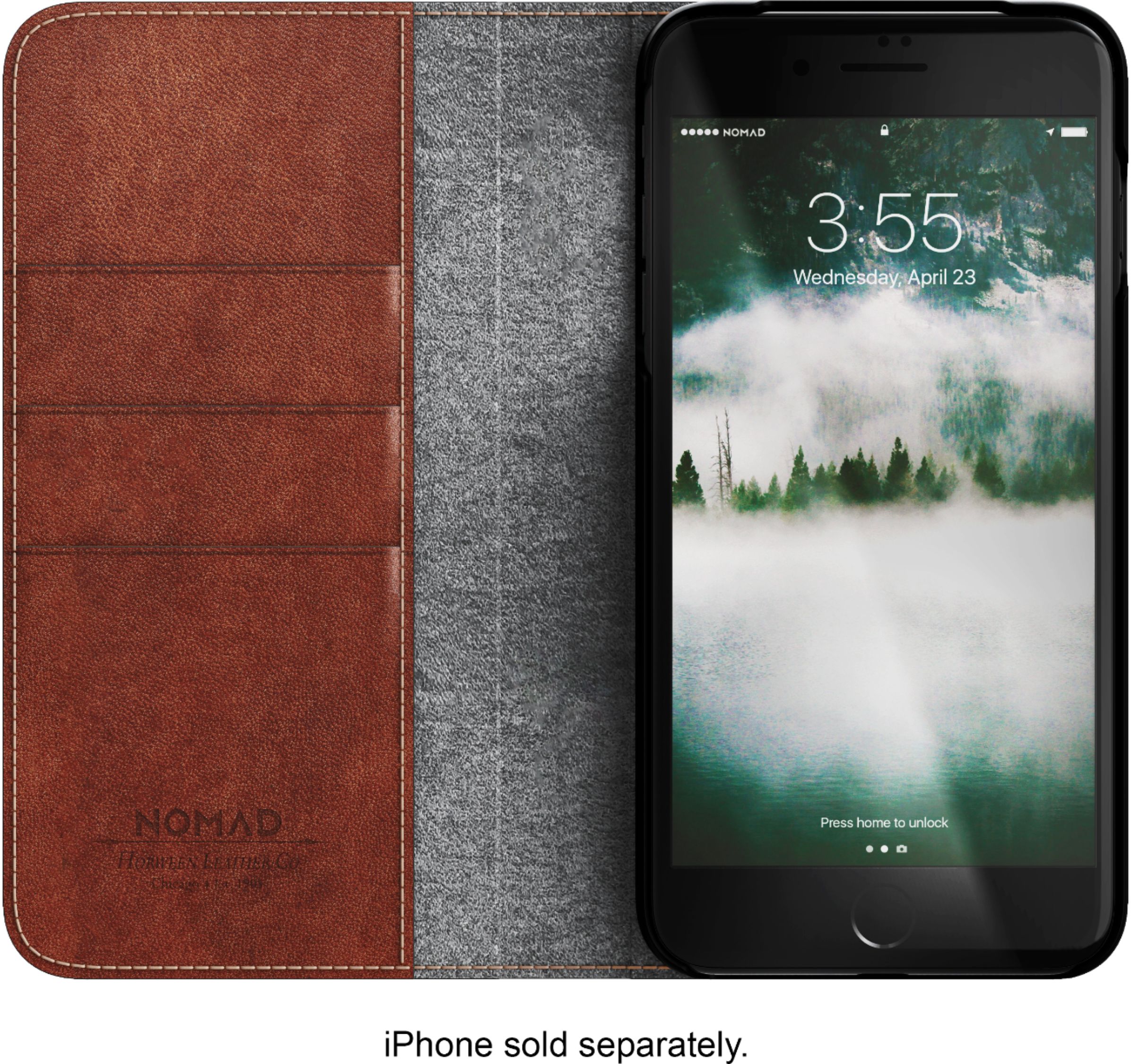 Knipoog jogger Gelovige Best Buy: Nomad Leather Folio Case for Apple® iPhone® 8 Plus Brown CASE -I7PLUS-FOLIO-BRN