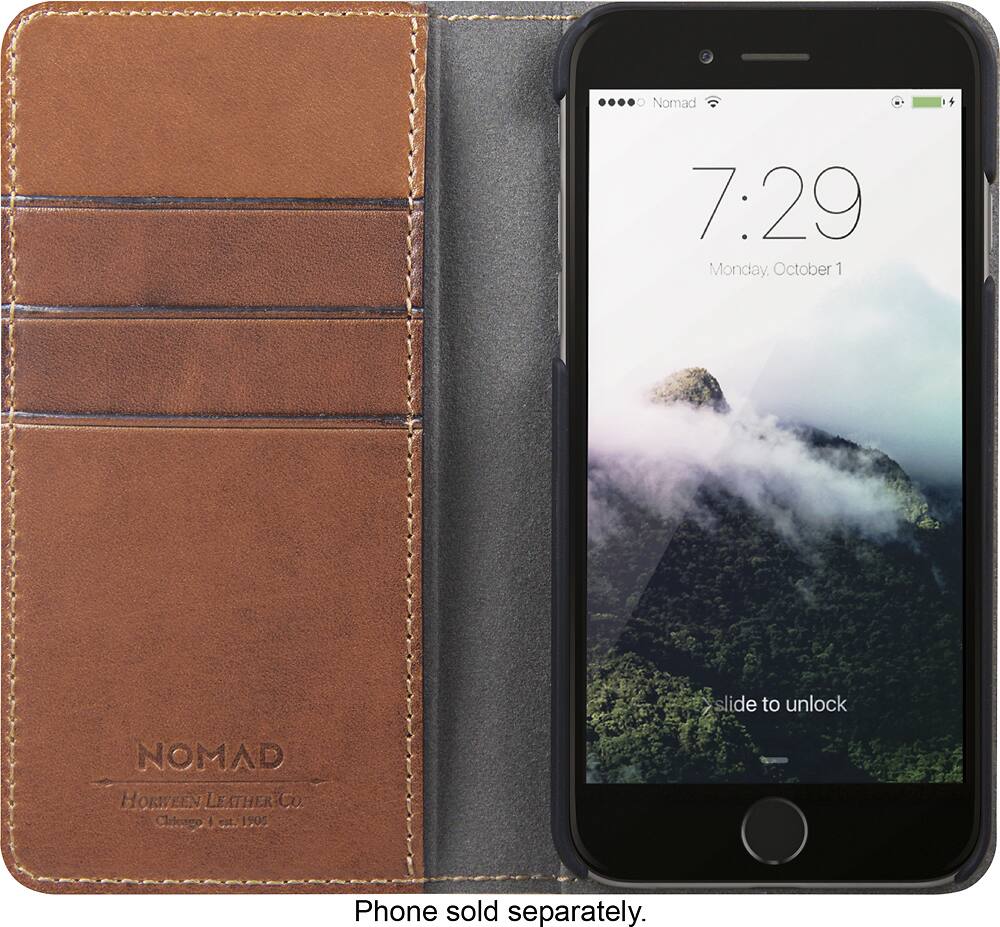folio wallet case for apple iphone 8 - brown
