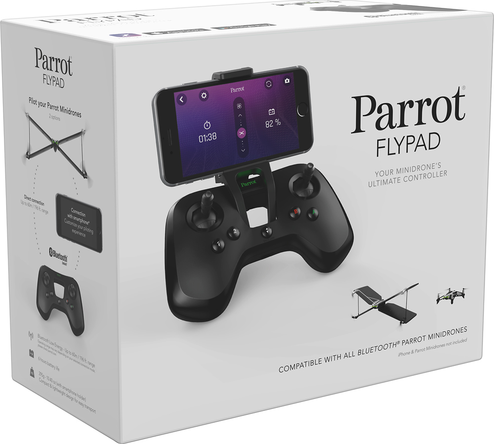Best Buy: FLYPAD Remote Controller for Select Parrot Drones Black