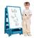 Alt View 18. Costway - Kids' Standing Art Easel Dry-Erase Board Double Sided Chalkboard - Navy.