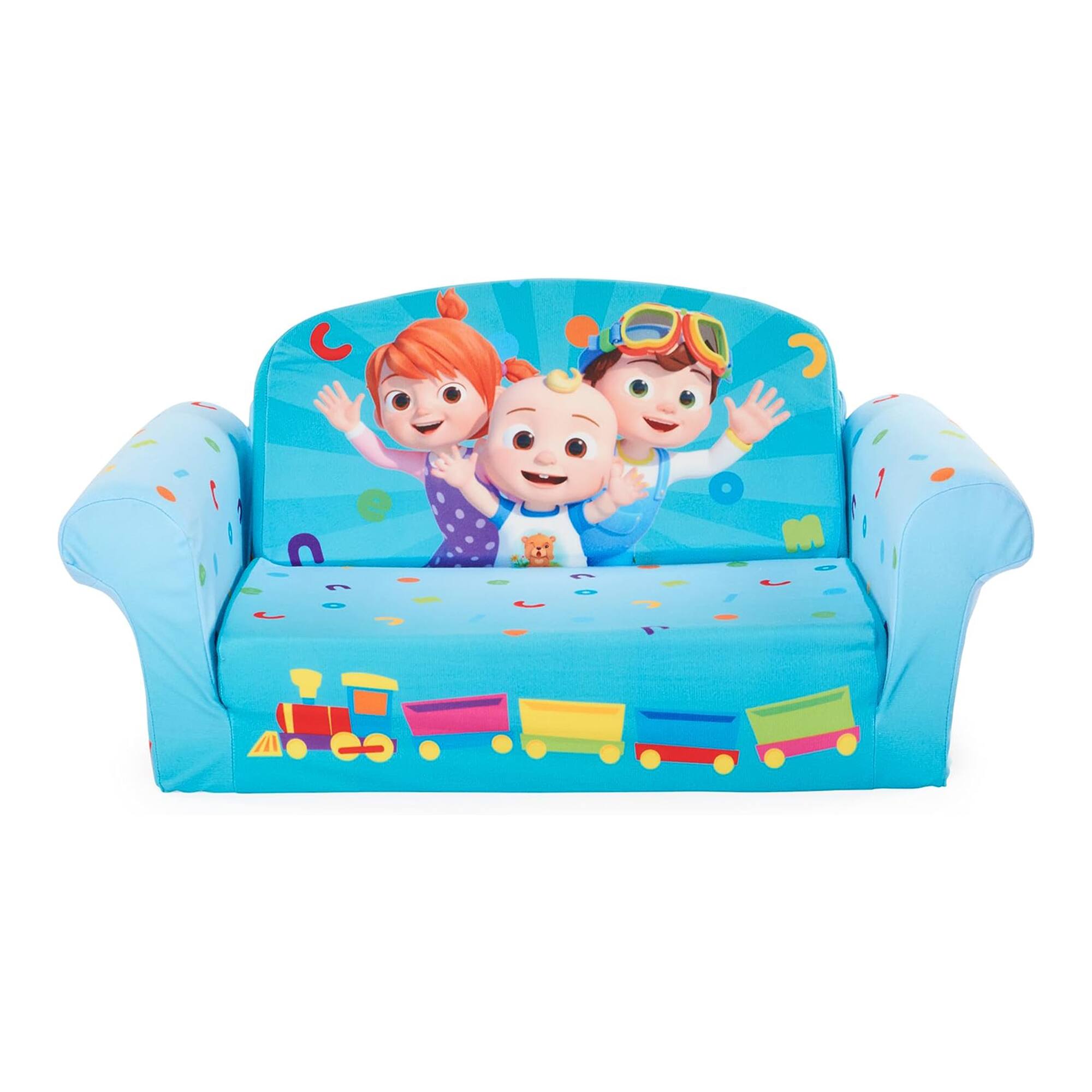 Alt View 4. Marshmallow Furniture - Marshmallow Furniture Kids 2-in-1 Flip Open Foam Compress Sofa Bed, Cocomelon - Cocomelon.