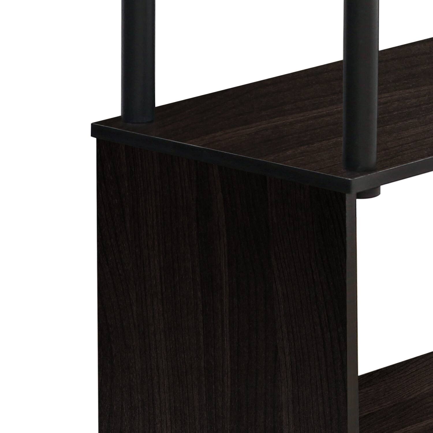 Alt View 2. Furinno - Flexi 4-Tier Rack, Espresso - Espresso.