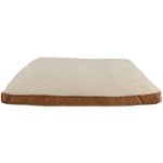 Front. PetSpaces - Faux-Suede Rectangular Pet Bed (Extra-Large) - Brown.