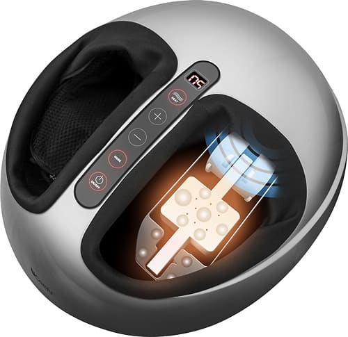 uComfy - Shiatsu Foot Massager with heat - Silver - Angle
