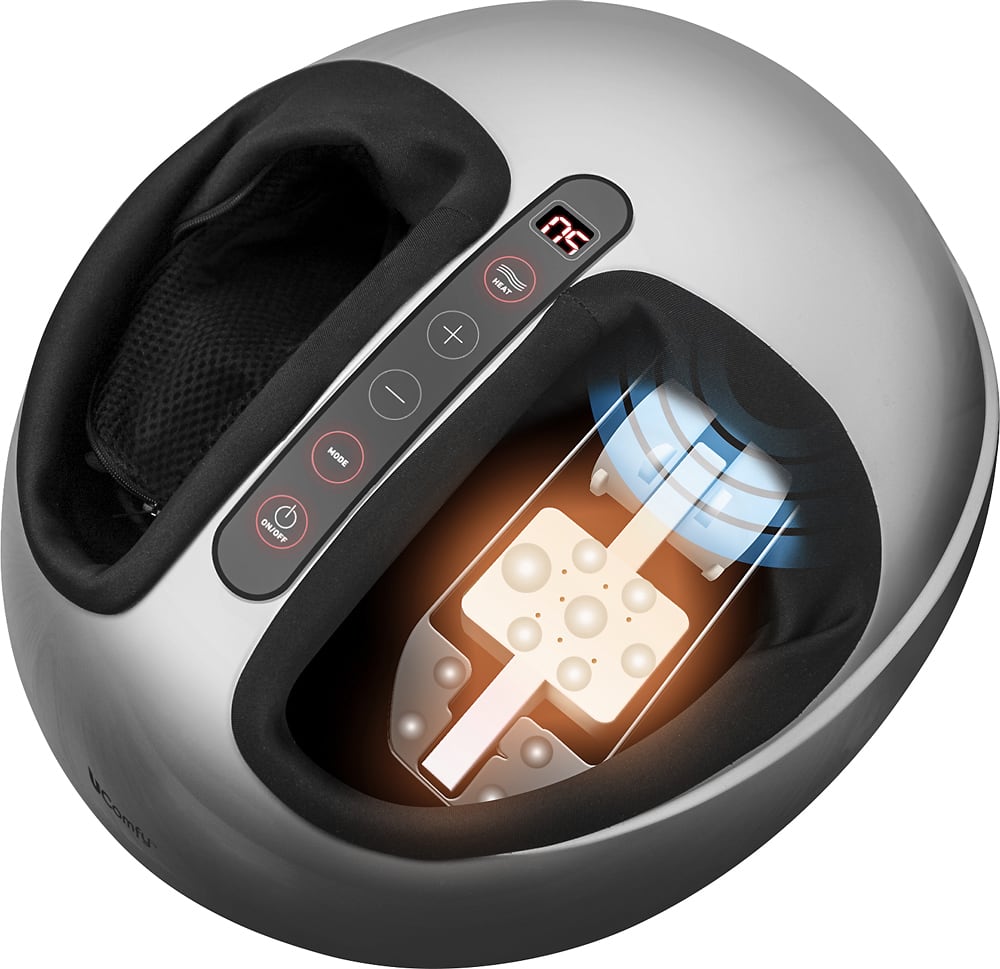 Angle. uComfy - Shiatsu Foot Massager with heat - Silver.