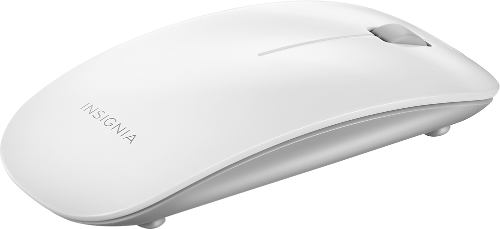Angle View: Insignia™ - Bluetooth Laser Mouse - Gray/White