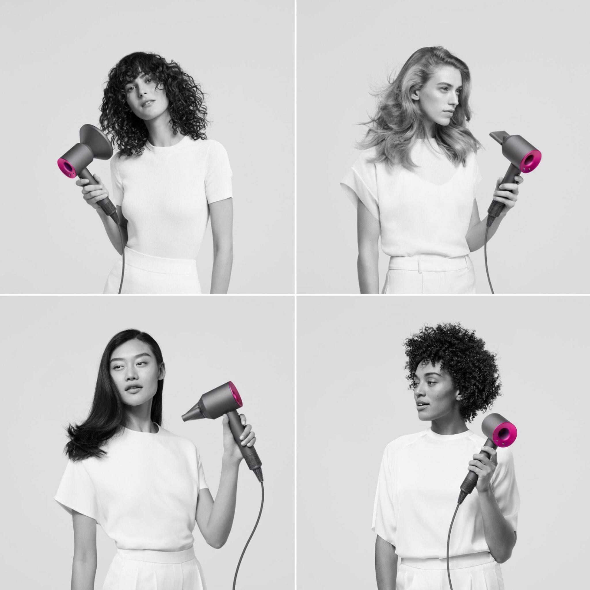 Alt View 16. Dyson - Supersonic Hair Dryer - White/Silver.