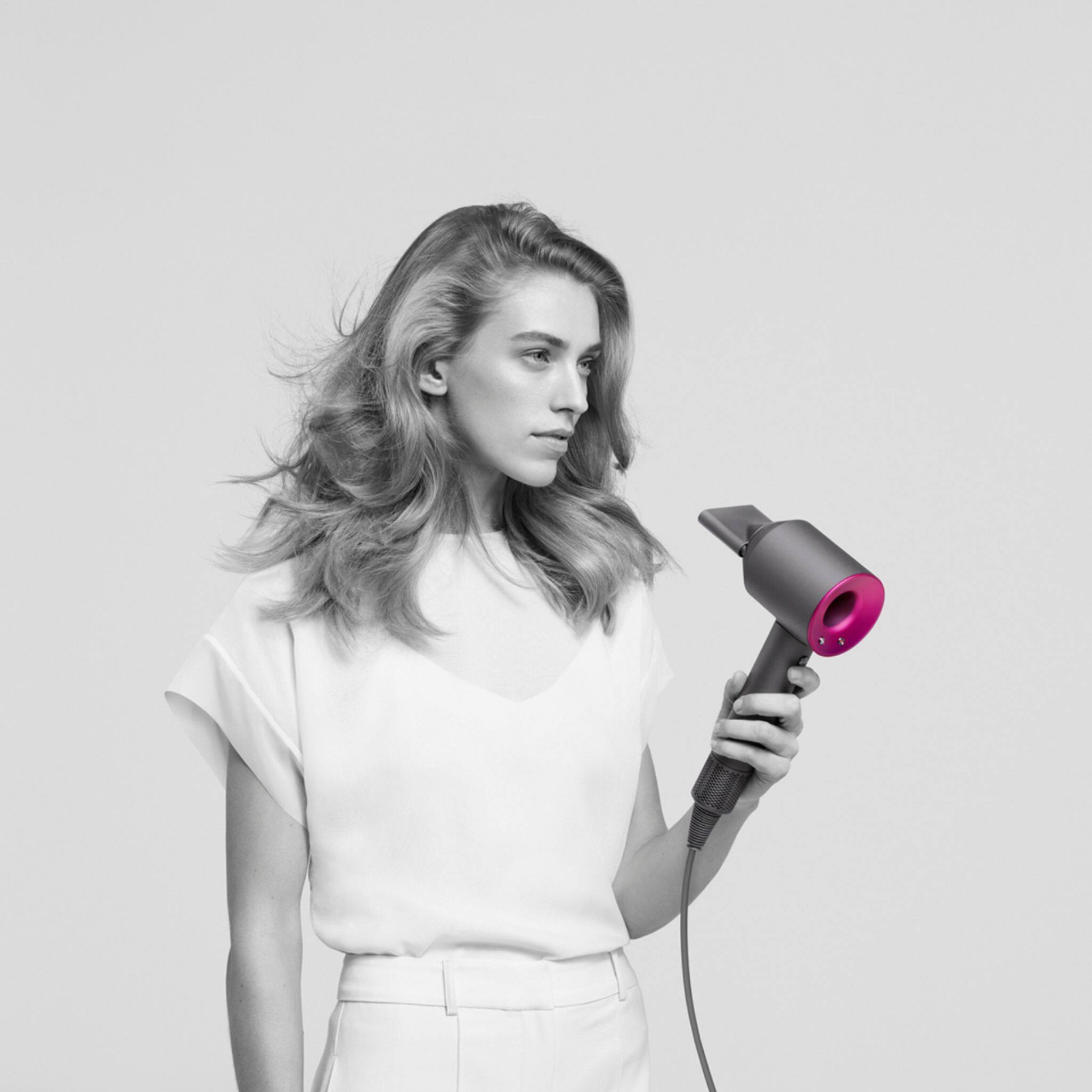 Alt View 18. Dyson - Supersonic Hair Dryer - White/Silver.