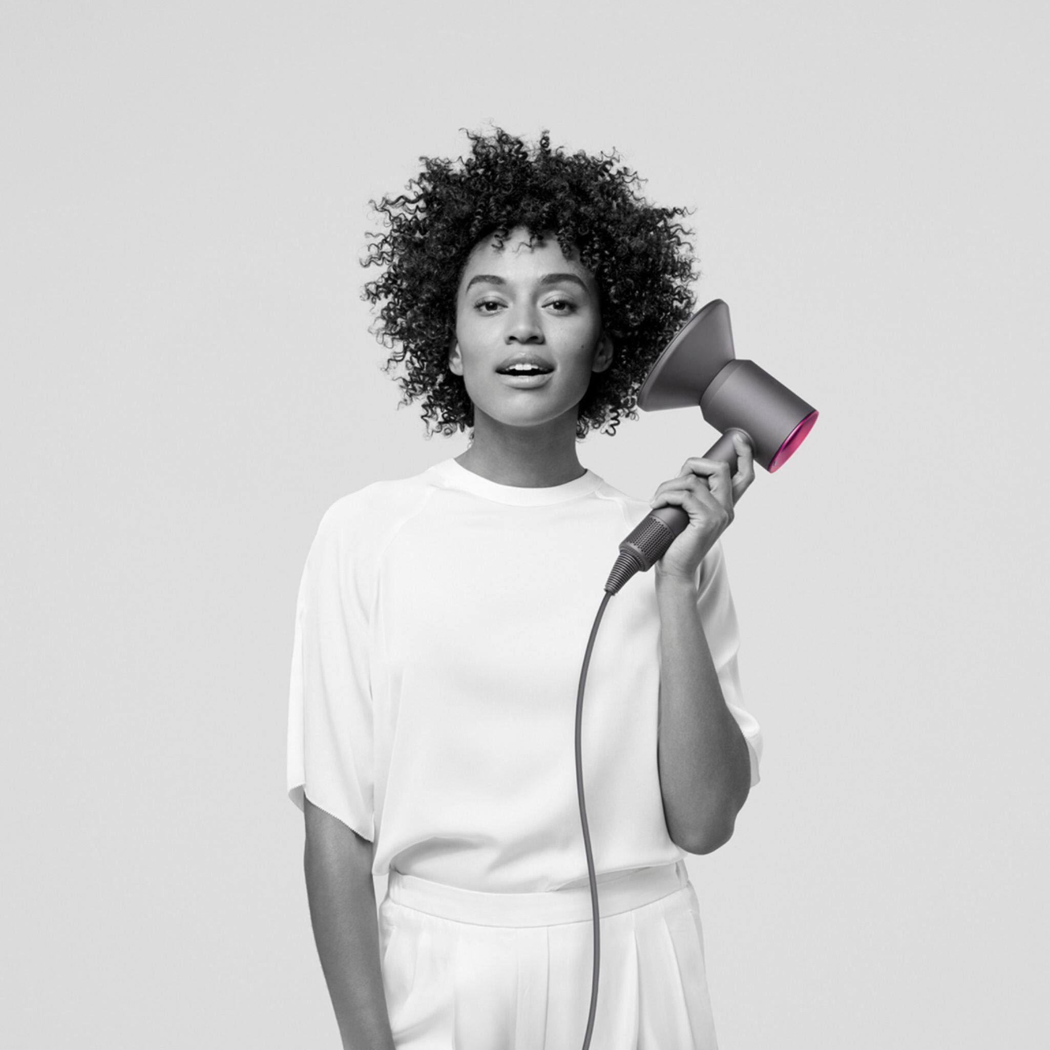 Alt View 19. Dyson - Supersonic Hair Dryer - White/Silver.