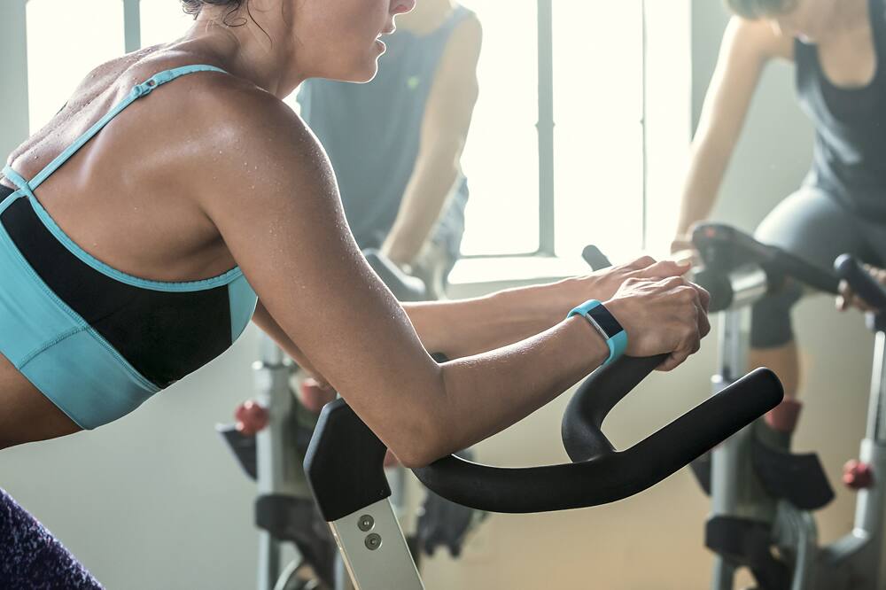 Alt View 12. Fitbit - Charge 2 Activity Tracker + Heart Rate (Large) - Teal Silver.