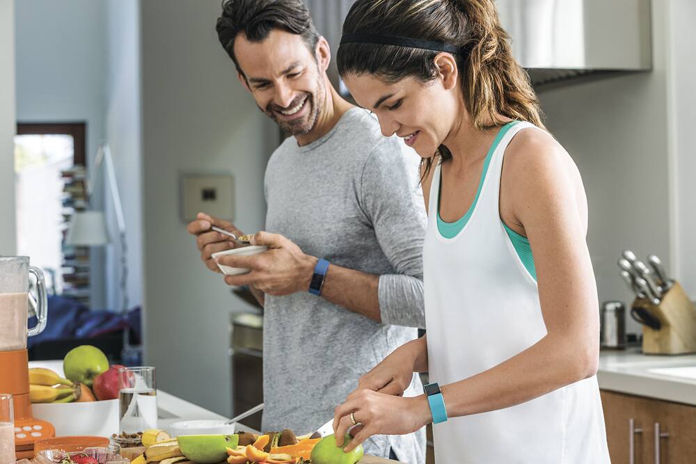 Alt View 14. Fitbit - Charge 2 Activity Tracker + Heart Rate (Large) - Teal Silver.