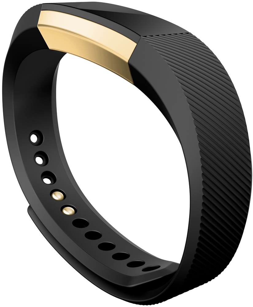Best Buy: Fitbit Alta Gold Series Activity Tracker (Large) Black/Gold ...